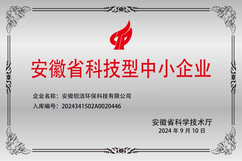 离岛安徽科技型中小企业证书